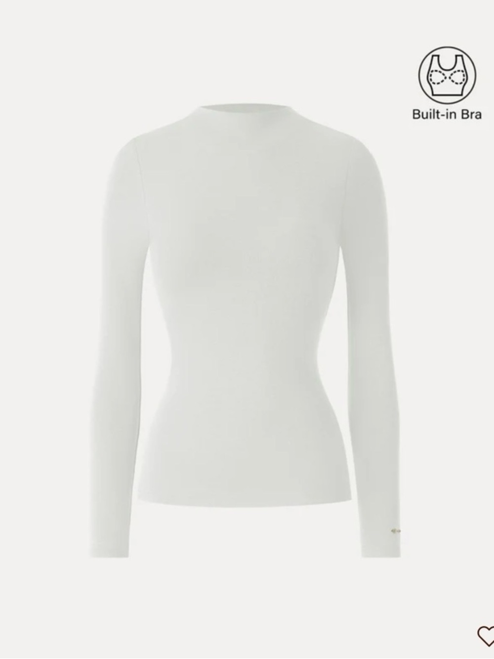 OGL Move White Long-Sleeve Mock Neck Brami Top